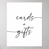 Modern Script Kaarten en geschenken Baby shower Si Poster (Voorkant)