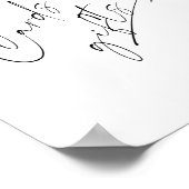 Modern Script Kaarten en geschenken Vrijgezellenfe Poster (Hoek)