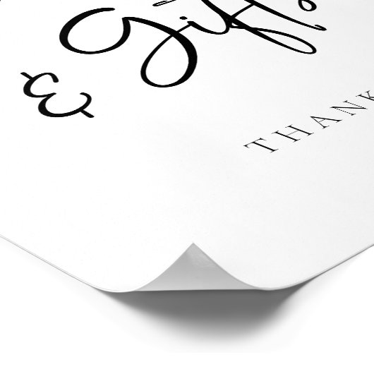 Modern Script Kaarten & Geschenken bruiloft Poster (Hoek)