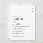 Modern Script kalligrafie formele tijdloze bruilof Kaart (Voorkant)