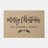Modern script kerst aangepast deurmat (Voorkant)