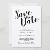 Modern Script Kraft Paper Wedding Save the Date (Voorkant)