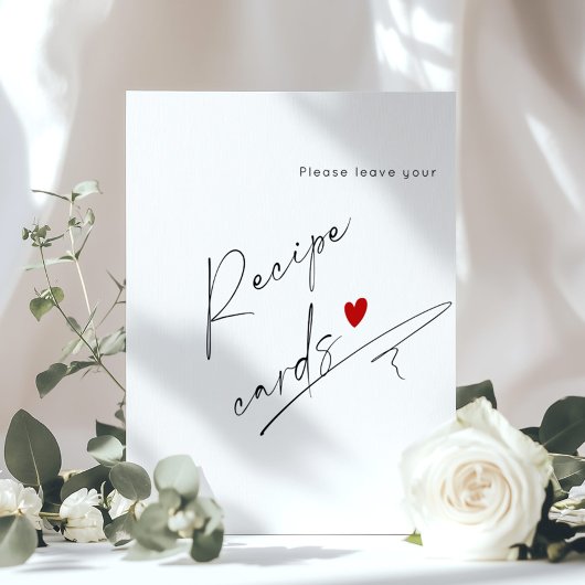 Modern Script laat hier uw receptenkaart achter Poster