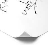 Modern Script laat hier uw receptenkaart achter Poster (Hoek)