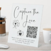 Modern script legt de liefdesdouche vast reclamebord met voetstuk (Insitu)