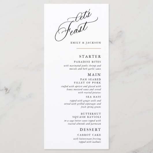 Modern Script Line Block Menu (Voorkant)