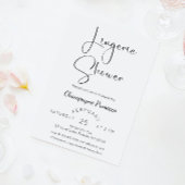 Modern Script Lingerie Vrijgezellenfeest Kaart