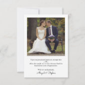 Modern Script LOVE AND MERCI Mariage photo Merci (Dos)