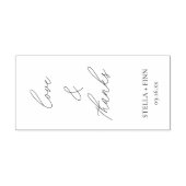 Modern Script Love & Bedankt Wedding Zelfinktende Stempel (Design)