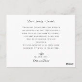 Modern Script Love Heart Wedding Flat Thank You Po Briefkaart (Achterkant)