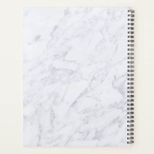 Modern Script Marble Miss to Mrs Bridal Wedding Planner (Achterkant)