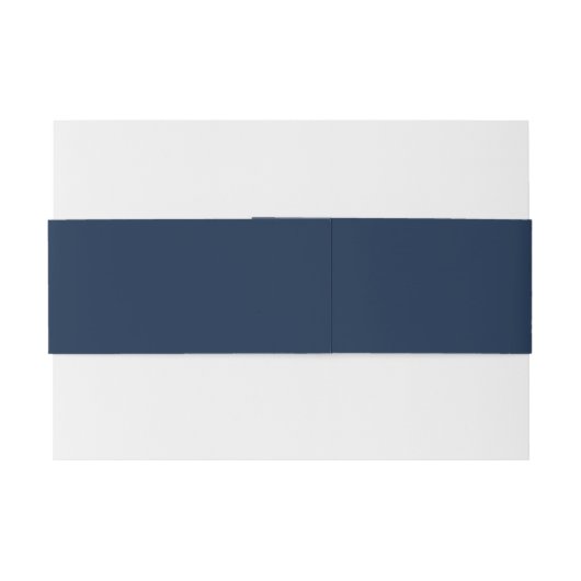 Modern Script Marine Blauw Bruiloft van Uitnodigingen Wikkel (Achterkant Voorbeeld)