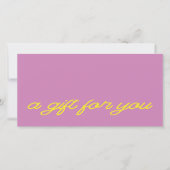 Modern Script Mauve Roze QR Code Cadeaubon (Voorkant)