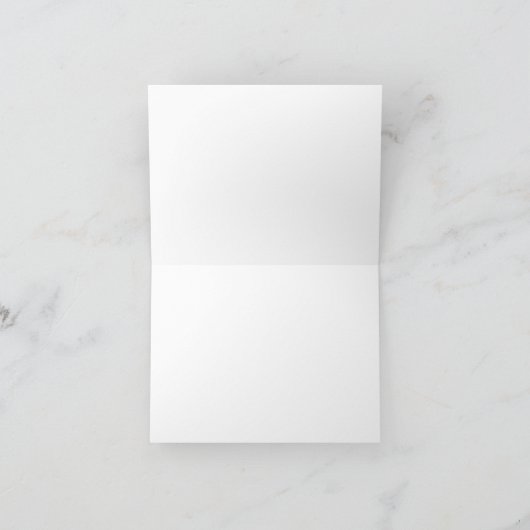 Modern script, Merry & Bright Folded Single Photo Feestdagen Kaart (Binnen)