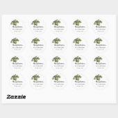 Modern script Merry Kerstdenne branch Label (Vel)