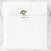 Modern script Merry Kerstdenne branch Label (Tas)