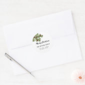 Modern script Merry Kerstdenne branch Label (Envelop)