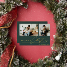 Modern Script Minimaal Foto Prettig Kerstfeest