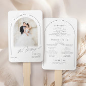Modern Script Minimal Photo Arch Wedding Programs Handwaaier