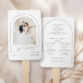 Modern Script Minimal Photo Arch Wedding Programs Handwaaier