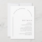 Modern Script Minimalist Arch QR code Details Notitiekaartje (Voorkant)