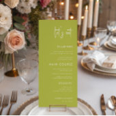 Modern Script Minimalist Let's Eat White Wedding   Menu