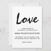 Modern Script minimalist Weddenschap Kaart (Voorkant)