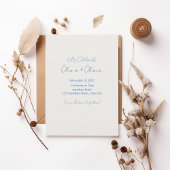 Modern Script Minimalist Wedding Invitation