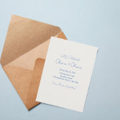 Modern Script Minimalist Wedding Invitation