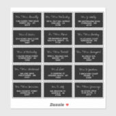 Modern Script Minimalistic Wedding Guest Address Sticker (Vel)