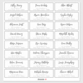 Modern script minimalistisch bruiloft gastadres sticker (Vel)