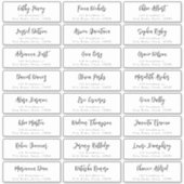 Modern script minimalistisch bruiloft gastadres sticker (Voorkant)