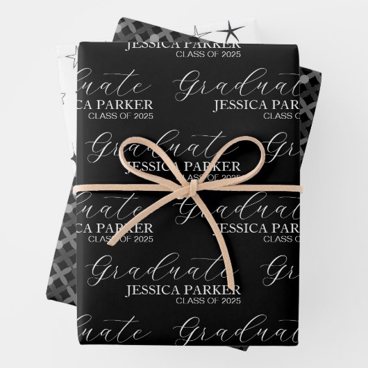 Modern script minimalistisch inpakpapier vel (In situ)