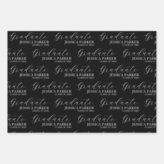 Modern script minimalistisch inpakpapier vel (Voorkant)