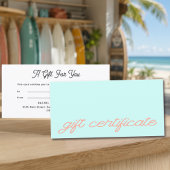 Modern Script Mint Cadeaubon