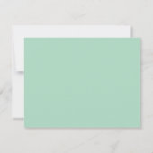 Modern Script Mintgroene Hart Rand Monogram Notitiekaartje (Achterkant)