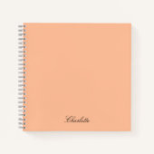 Modern Script Monogram Elegant Custom Notitieboek (Voorkant)