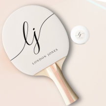 Modern Script Monogram Naam Girly Vrouwelijk Minim