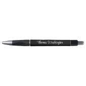 Modern Script Monogram Naam Zwart Pen (Voorkant)