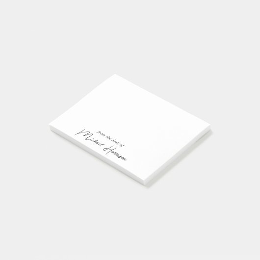 Modern Script Monogram Post-it® Notes (Schuin)