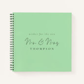 Modern script Mr. Mrs. Caledon bruiloft gastenboek Notitieboek (Voorkant)