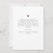 Modern Script Multi Photo Collage Baby shower Bedankkaart (Achterkant)