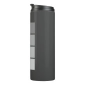 Modern Script Name Design – Zwart minimalistisch Thermosbeker (Geroteerd rechts)