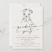 Modern Script Non Photo Graduation Party Kaart (Voorkant)