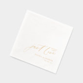Modern Script Nothing Fancy Just Love Wedding Folie Servetten (Links)