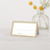 Modern Script Ombre Gouden Zittafel Plaats Kaart (Voorkant)