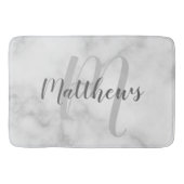 Modern script - op maat gemaakt monogram & naam va badmat (Voorkant)