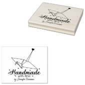 Modern Script Origami Handmade Business, Groot Rubberstempel (Gestempeld)