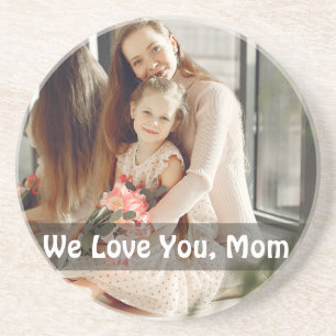 Modern Script Overlay 1 foto Happy Mothers Day Zandsteen Onderzetter