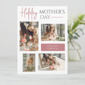 Modern Script Overlay 4 foto Happy Mothers Day (Staand voorkant)
